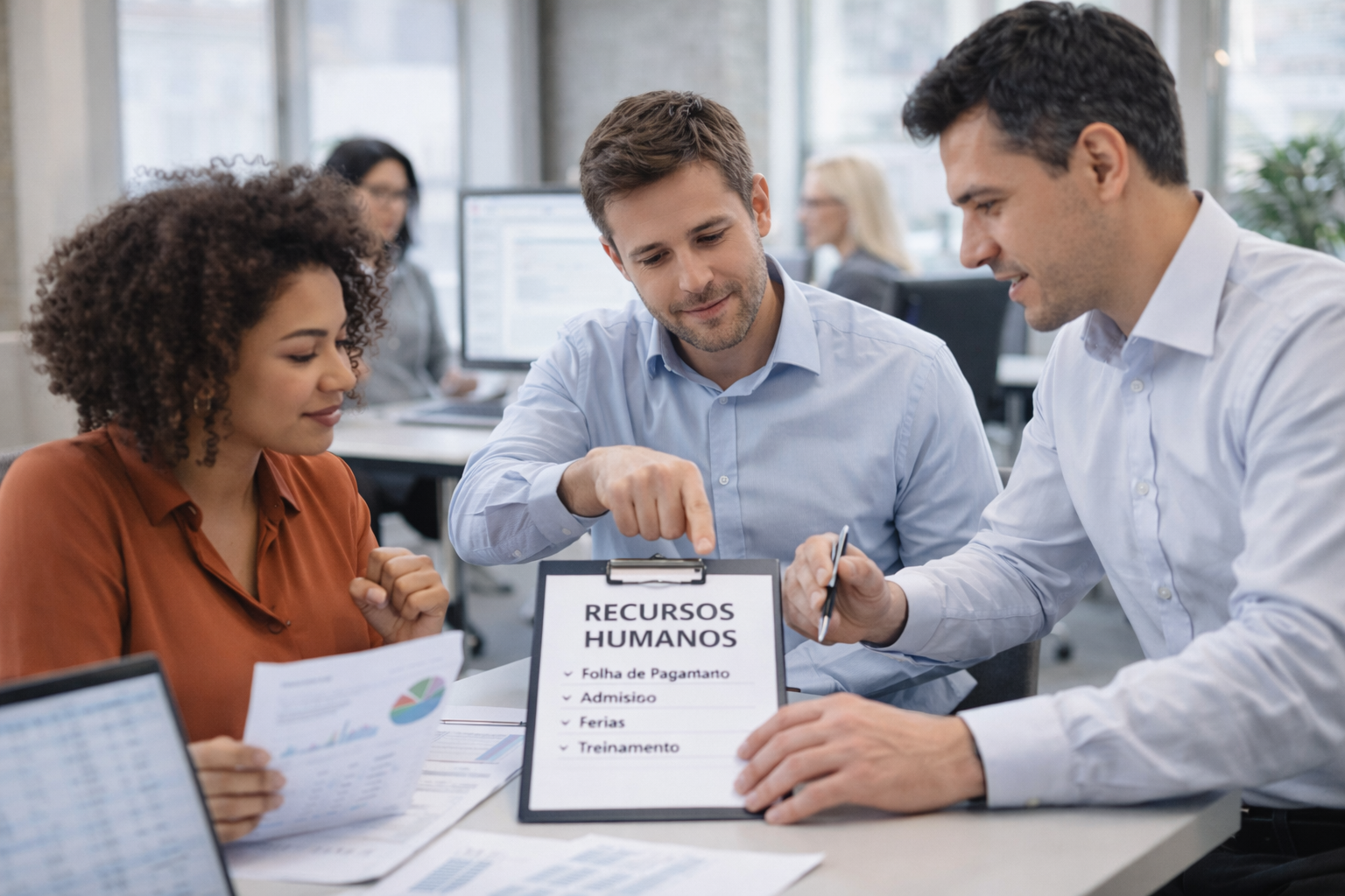 Ilustração sobre folha de pagamento